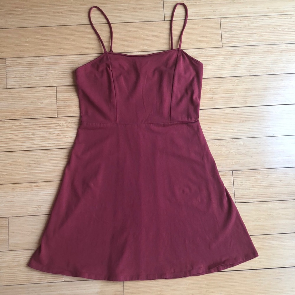 Express Skater Dress in Brick Red